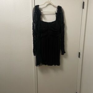 French Connection Black Textured Dress